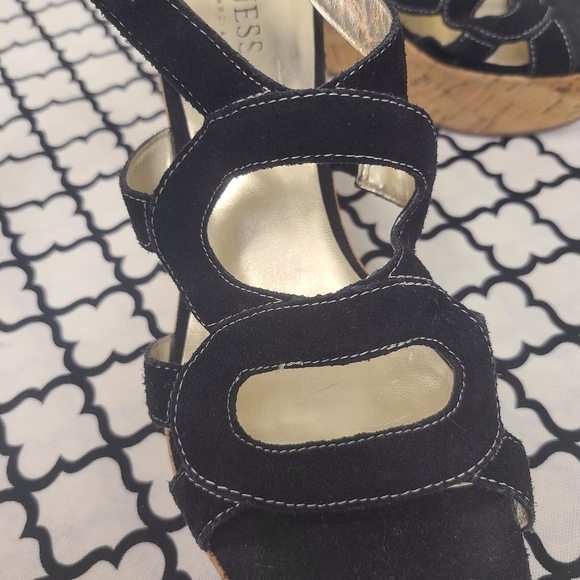 Guess by Marciano Black Wedge Sandal Size 9.5 - Picture 8 of 10